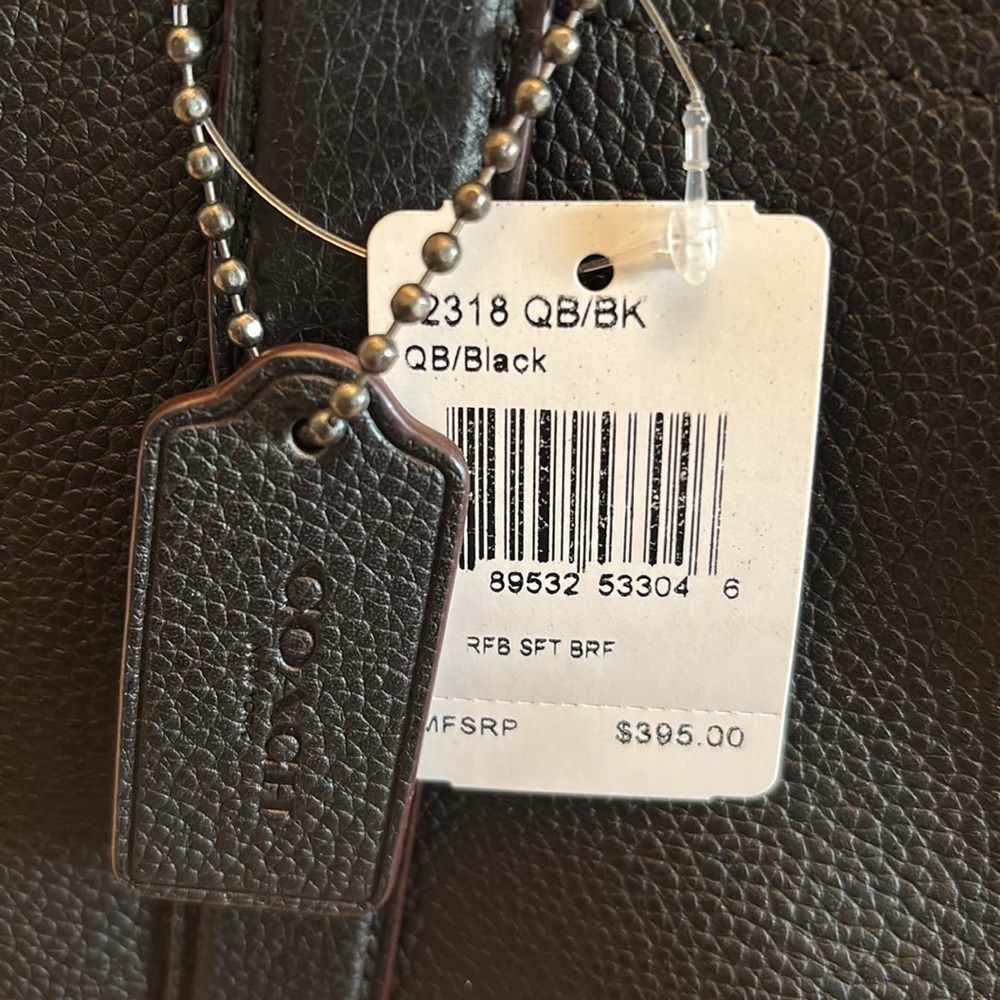 NWT Coach Black Leather Bag - Picture 11 of 13